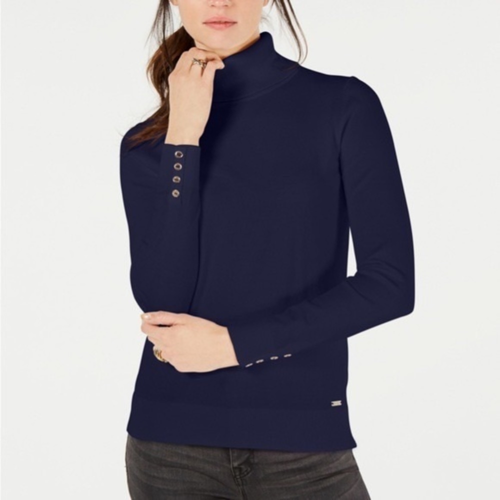 Tommy Hilfiger Navy Blue Turtle Neck Sweater